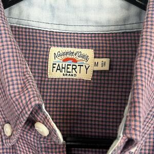 Faherty Medium Long Sleeve 100% Cotton Plaid Button Down Shirt